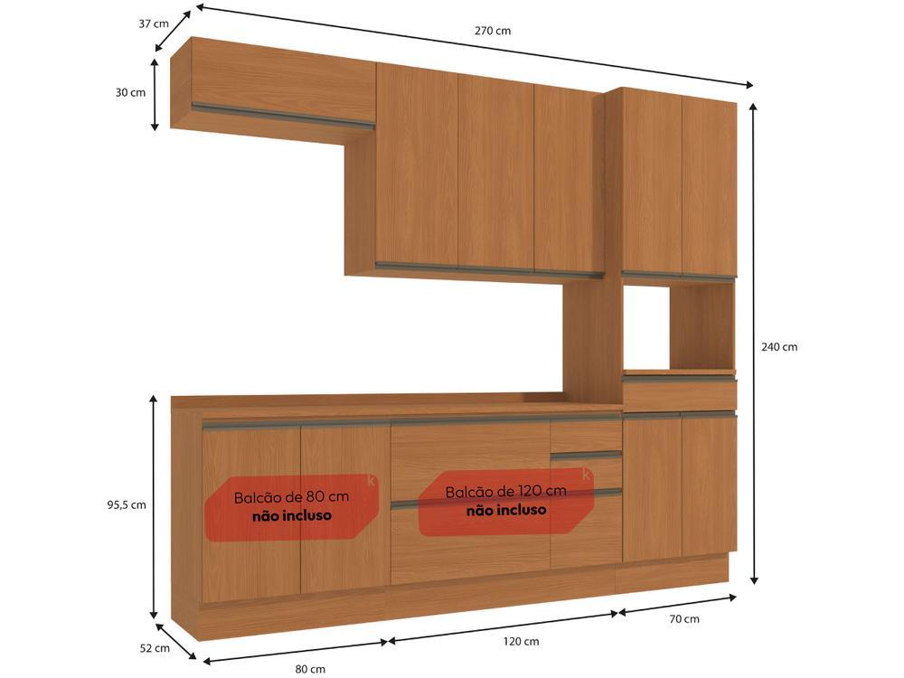 Armário de Cozinha Compacta Kappesberg Maxxi 8 Portas 1 Gaveta - 4