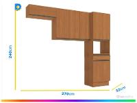 Armário de Cozinha Compacta Kappesberg Maxxi 8 Portas 1 Gaveta - 3