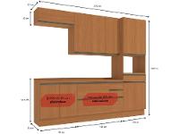 Armário de Cozinha Compacta Kappesberg Maxxi 8 Portas 1 Gaveta