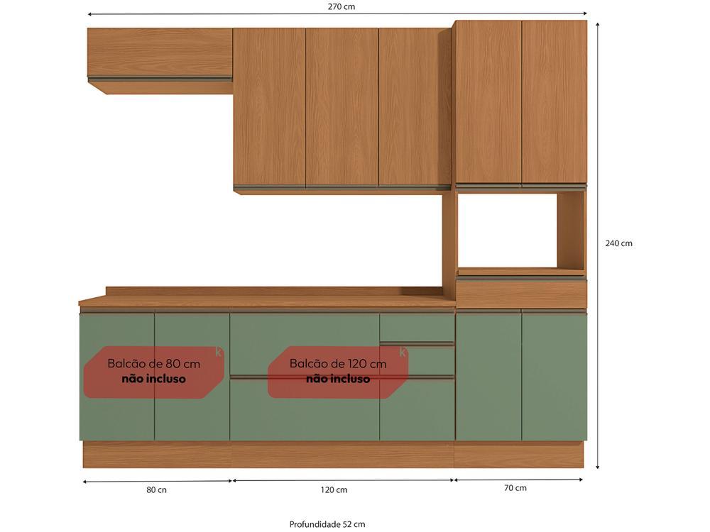 Armário de Cozinha Compacta Kappesberg Maxxi 8 Portas 1 Gaveta - 4