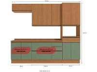 Armário de Cozinha Compacta Kappesberg Maxxi 8 Portas 1 Gaveta