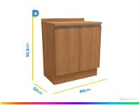 Balcão de Cozinha Kappesberg 2 Portas Maxxi - 3