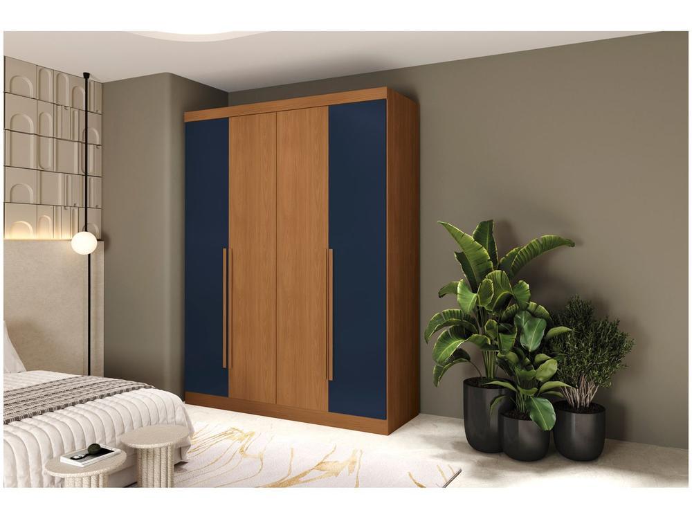 Guarda-roupa Solteiro 2 Gavetas 4 Portas Kappesberg Roma - 1