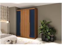 Guarda-roupa Solteiro 2 Gavetas 4 Portas Kappesberg Roma - 1