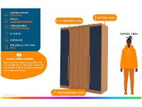 Guarda-roupa Solteiro 2 Gavetas 4 Portas Kappesberg Roma - 2