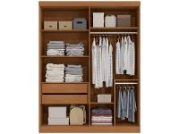 Guarda-roupa Solteiro 2 Gavetas 4 Portas Kappesberg Roma