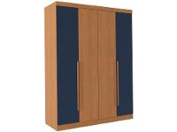 Guarda-roupa Solteiro 2 Gavetas 4 Portas Kappesberg Roma - 5