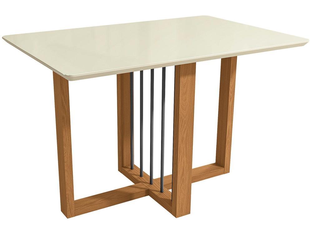 Mesa de Jantar 4 Cadeiras Retangular Tampo de MDF com Vidro Malbec Kappesberg - 6