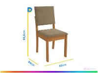 Mesa de Jantar 4 Cadeiras Retangular Tampo de MDF com Vidro Malbec Kappesberg