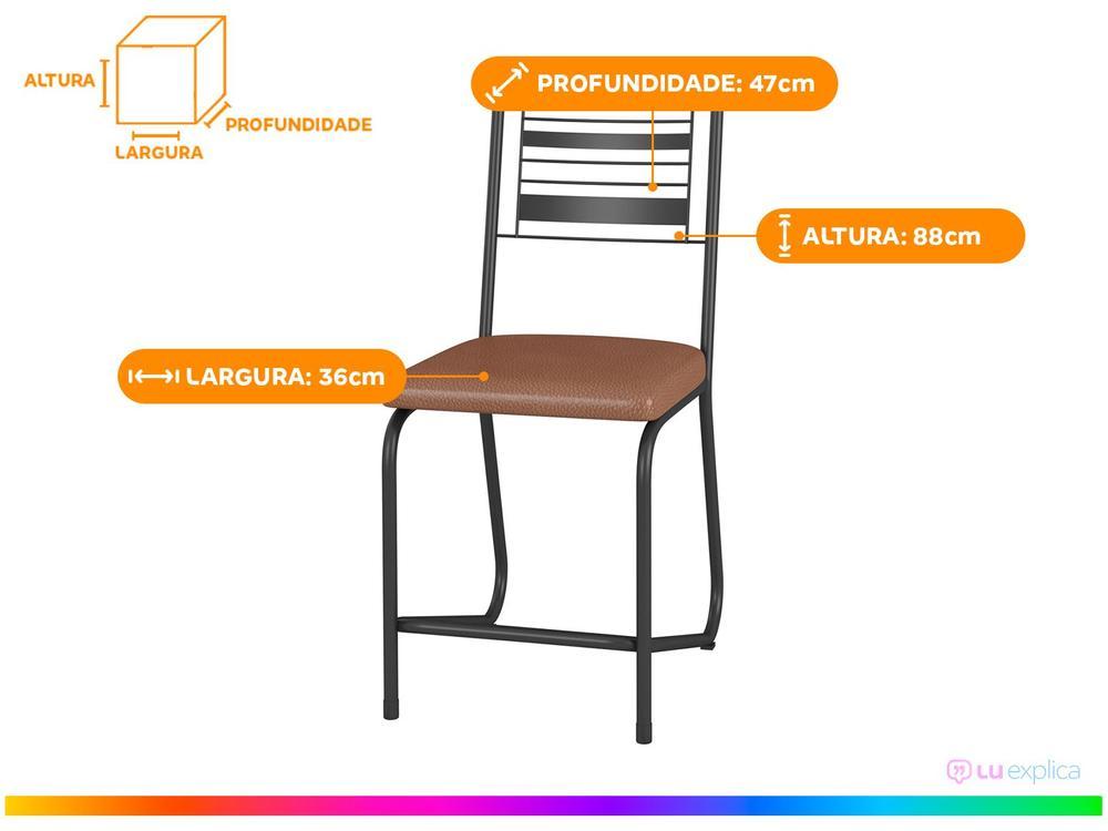 Mesa de Jantar 6 Cadeiras Retangular Preto Fosco Artefamol Valência - 4