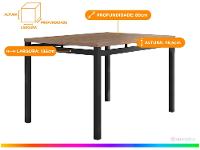 Mesa de Jantar 6 Cadeiras Retangular Preto Fosco Artefamol Valência - 3