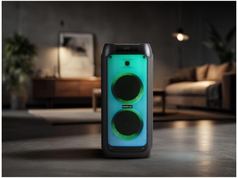 Caixa de Som Amplificada Bluetooth Vivensis Vibe Sound V7 Fire 1800W USB - 2