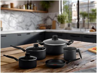 Jogo de Panelas Rochedo Antiaderente de Alumínio Grafite 5 Peças Robusta