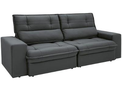 Sofá 3 Lugares Retrátil Reclinável Suede Palatino Linoforte