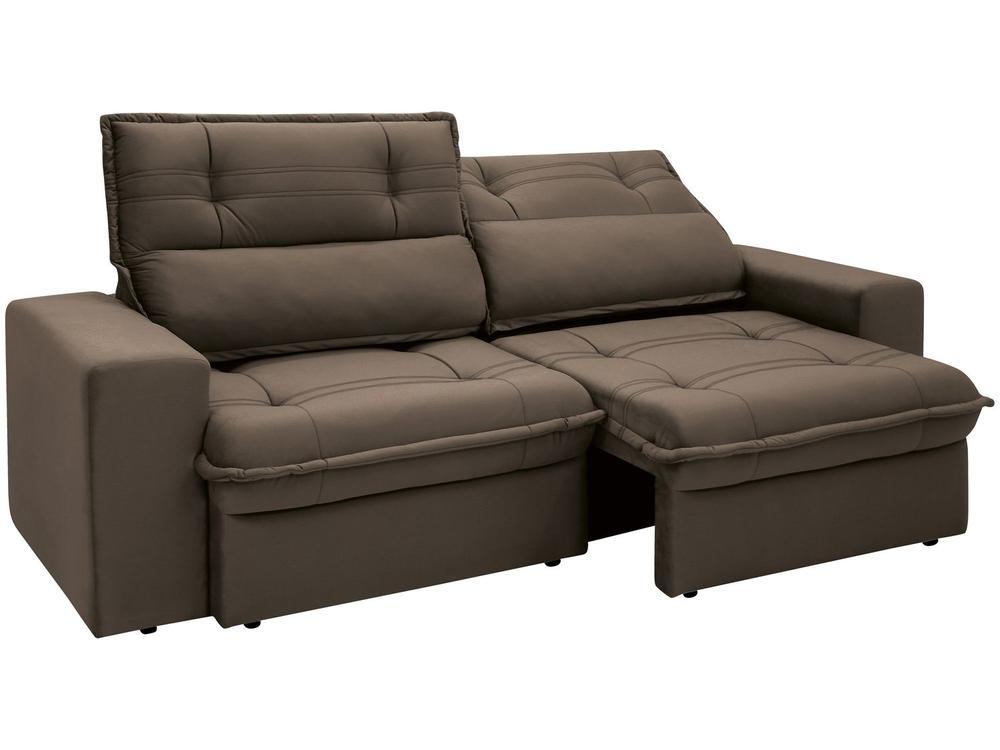 Sofá 3 Lugares Retrátil Reclinável Suede Palatino Linoforte - 2