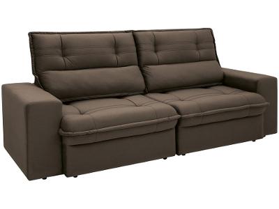 Sofá 3 Lugares Retrátil Reclinável Suede Palatino Linoforte