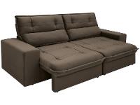 Sofá 3 Lugares Retrátil Reclinável Suede Palatino Linoforte - 3