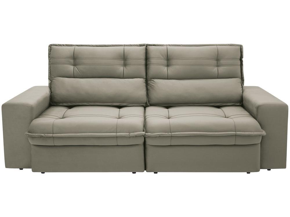 Sofá 3 Lugares Retrátil Reclinável Suede Palatino Linoforte - 3