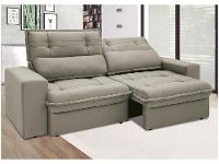 Sofá 3 Lugares Retrátil Reclinável Suede Palatino Linoforte - 1