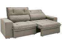 Sofá 3 Lugares Retrátil Reclinável Suede Palatino Linoforte - 2