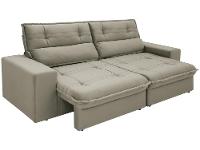 Sofá 3 Lugares Retrátil Reclinável Suede Palatino Linoforte