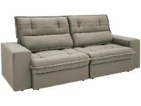 Sofá 3 Lugares Retrátil Reclinável Suede Palatino Linoforte - 5