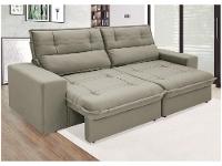 Sofá 3 Lugares Retrátil Reclinável Suede Palatino Linoforte - 7