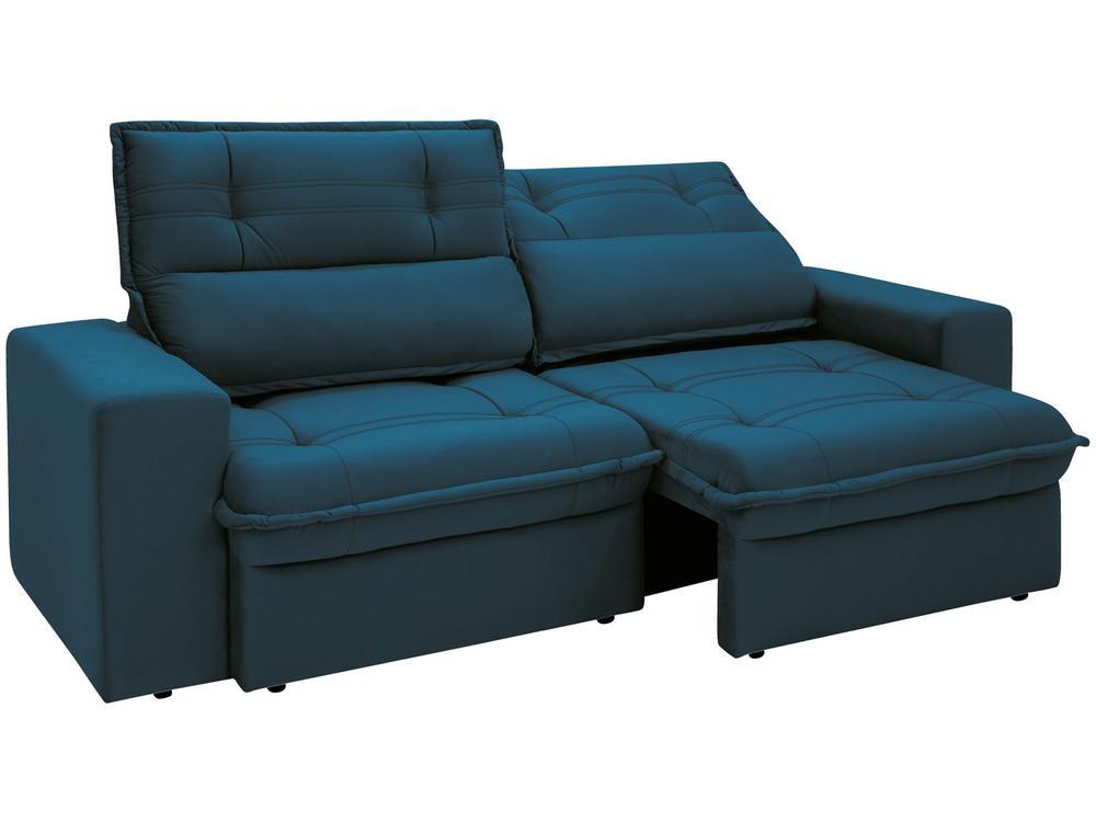 Sofá 3 Lugares Retrátil Reclinável Suede Palatino Linoforte - 2