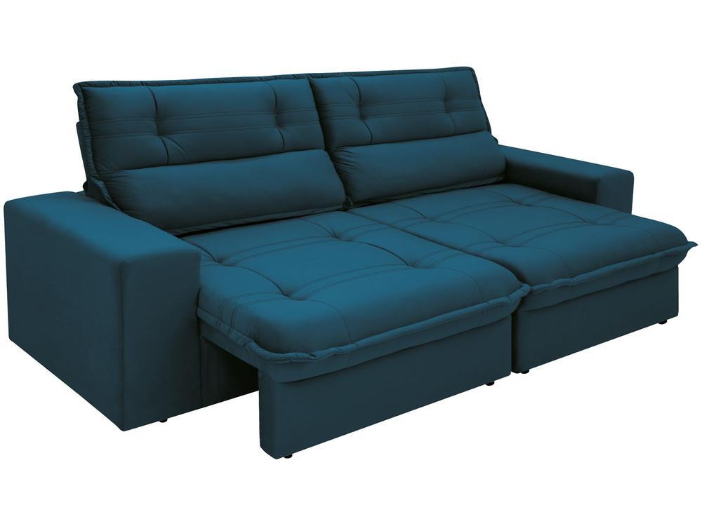 Sofá 3 Lugares Retrátil Reclinável Suede Palatino Linoforte - 3