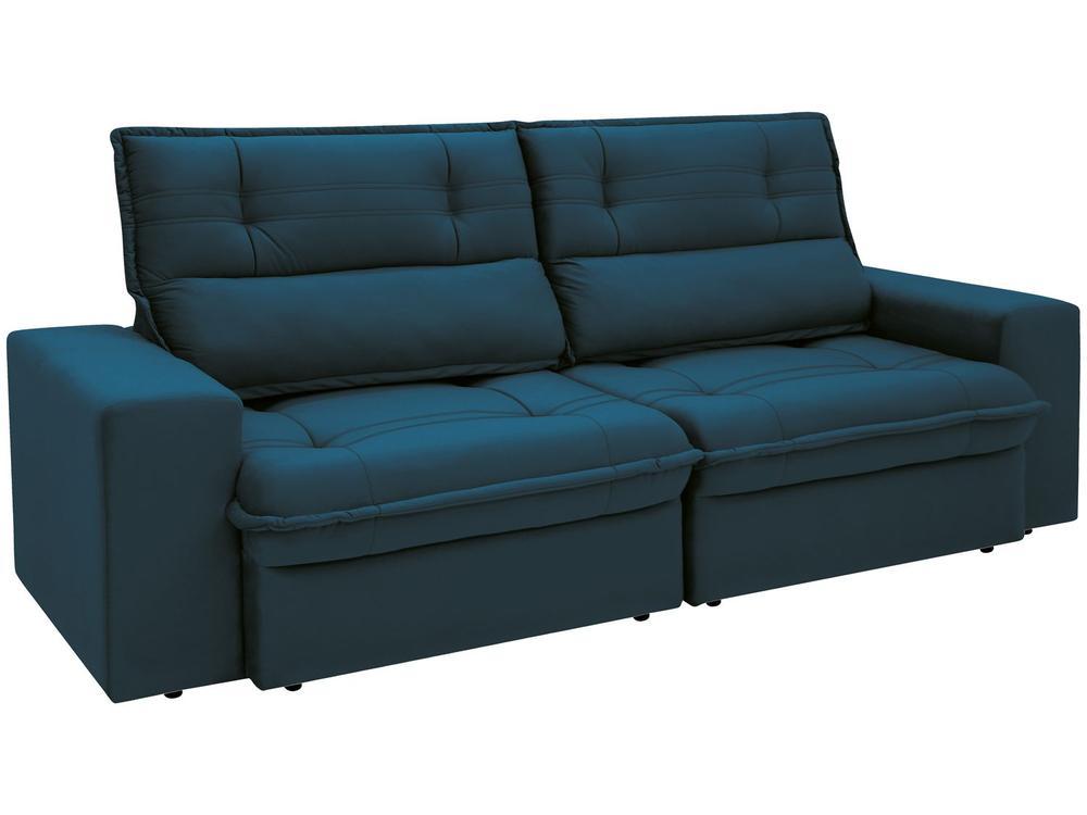 Sofá 3 Lugares Retrátil Reclinável Suede Palatino Linoforte - 4