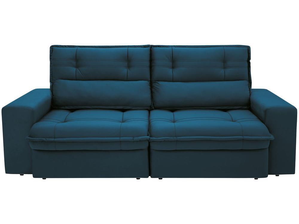 Sofá 3 Lugares Retrátil Reclinável Suede Palatino Linoforte - 5