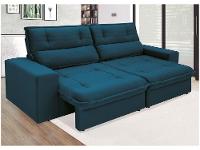 Sofá 3 Lugares Retrátil Reclinável Suede Palatino Linoforte - 7