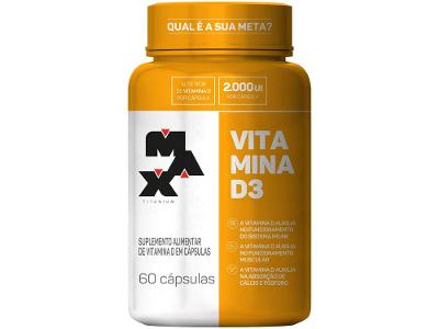 Vitamina D3 2.000 UI Max Titanium 60 Cápsulas