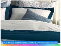 Jogo de Cama Solteiro 100% Algodão Karsten 200 Fios Arbóris Branco e Azul 3 Peças - 2