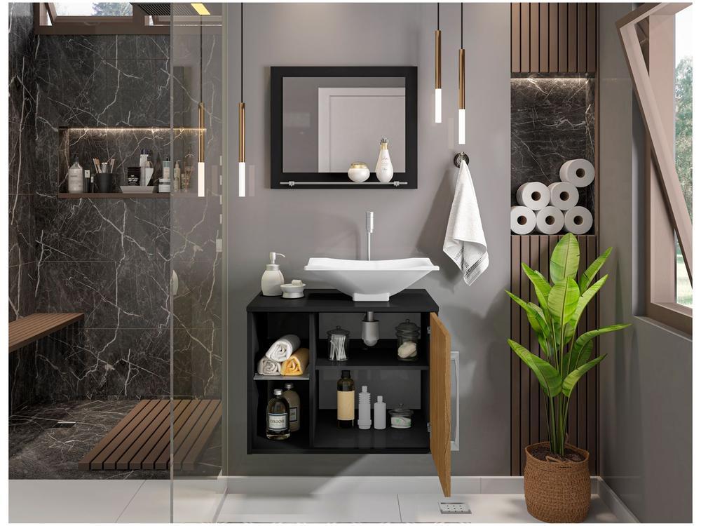 Gabinete Para Banheiro Aéreo com Espelheira Móveis Bechara Baden - 3