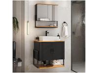 Gabinete para Banheiro Aéreo com Espelheira 4 Portas Móveis Bechara Londres - 1