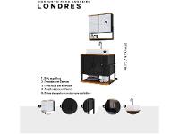 Gabinete para Banheiro Aéreo com Espelheira 4 Portas Móveis Bechara Londres - 2