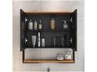 Gabinete para Banheiro Aéreo com Espelheira 4 Portas Móveis Bechara Londres - 3