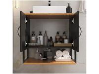 Gabinete para Banheiro Aéreo com Espelheira 4 Portas Móveis Bechara Londres - 5