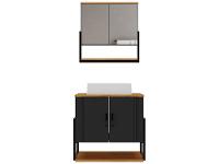 Gabinete para Banheiro Aéreo com Espelheira 4 Portas Móveis Bechara Londres - 7