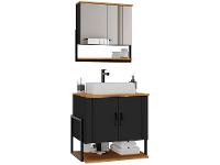 Gabinete para Banheiro Aéreo com Espelheira 4 Portas Móveis Bechara Londres - 8