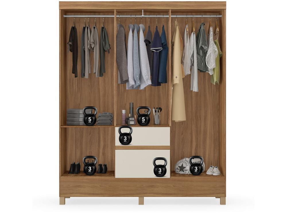 Guarda-roupa Casal 2 Gavetas 6 Portas Demóbile Flash II - 9