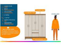 Guarda-roupa Casal 2 Gavetas 6 Portas Demóbile Flash II - 2