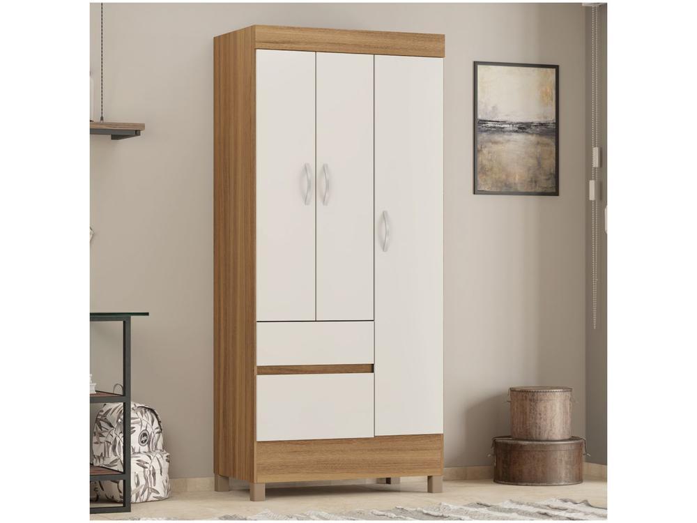 Guarda-roupa Solteiro 2 Gavetas 3 Portas Demóbile Wind - 1