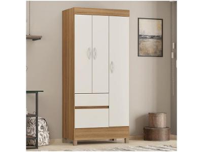 Guarda-roupa Solteiro 2 Gavetas 3 Portas Demóbile Wind