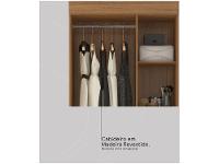 Guarda-roupa Solteiro 2 Gavetas 3 Portas Demóbile Wind