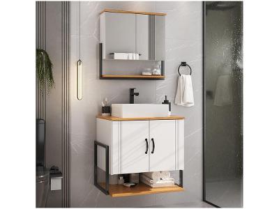 Gabinete para Banheiro Aéreo com Cuba e Espelheira 4 Portas Móveis Bechara Londres