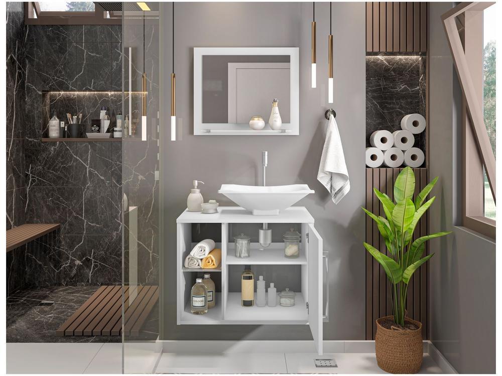 Gabinete Para Banheiro Aéreo com Espelheira Móveis Bechara Baden - 3