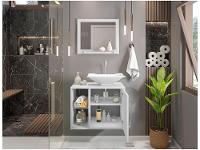 Gabinete Para Banheiro Aéreo com Espelheira Móveis Bechara Baden - 3