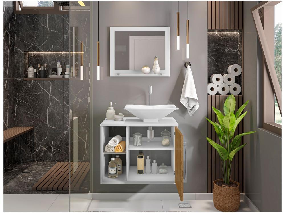 Gabinete Para Banheiro Aéreo com Espelheira Móveis Bechara Baden - 3